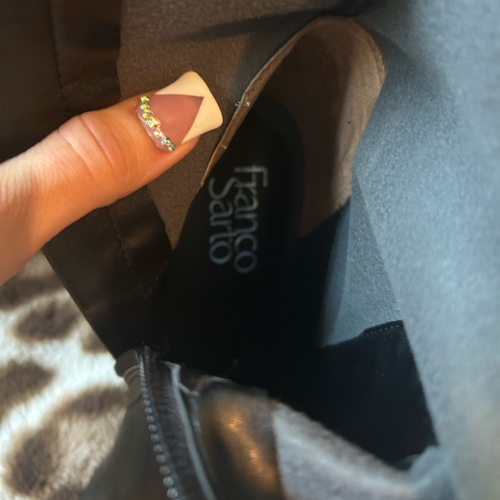 Franco Sarto Black Heeled Boots - Picture 10 of 10